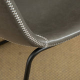 Lotusville Vintage PU Leather Dining Chairs, Set of 2, Antique Grey T2574P164554