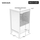 ZUN 20" Bathroom Vanity with Sink, Bathroom Cabinet with A Door, Door Shelf Storage and Adiustable Foot N725P192821B