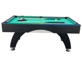 7 ft Pool Table with Black Thin Finish - Billiards Game Room Table for Adults & Family, Home, W1936P254168