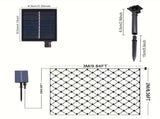 White outdoor solar mesh light, 6.6ft X 9.8ft fairy mesh light with 200 LEDs, 8 modes, suitable for 85754126