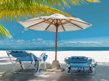 63*70*99cm Heightened Oxford Cloth Silver White Aluminum Tube Bearing 100kg Beach Chair Blue 10135417