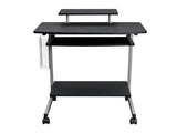 Compact Computer Cart With Storage, Espresso 36352791