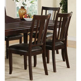 Simple Contemporary Set of 2 Side Chairs Brown Finish Dining Seating Cushion Chair Unique Design B01157357