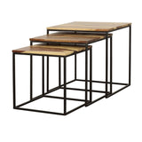 Natural and Black 3-piece Nesting Table B062P153608