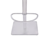 Talyris Adjustable Height Swivel Gray Faux Leather and Gray Walnut Bar Stool with Brushed Stainless B2736P511299