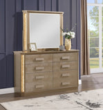Dresser Made with Wood in Gold Finish B009139109