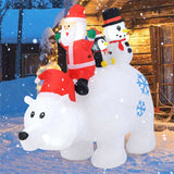 6ft Animated Inflatable Polar Bear - Head Shaking Design, 5 LED Lights, Multi-Color Christmas 37724994