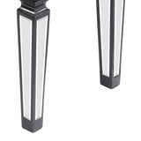 Dark Navy and Black Tufted Bench B062P186458