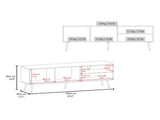 White TV Stand Multistorage with a Door and Open Storage B062P290224