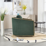 COOLMORE Corduroy Barrel Chair, Comfortable Accent Sofa Chair for Living Room, 360 Degree W395P220271