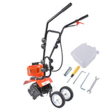 43CC 2-Stroke Gas Powered Tiller Cultivator, Handheld Rototiller for Lawn, Garden and Soil 02082051