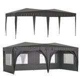 ZUN 10'x20'Pop Up Canopy Outdoor Portable Party Folding Tent with 6 Removable Sidewalls + Carry Bag + 63233637