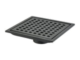 6 Inch Square Shower Drain with Removable Square Patterned Grate, 304 Stainless Steel with Flange 04421908