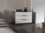 Smokey Oak and White 3-Drawer Dresser B06280496
