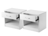 2pcs Night Stands with Drawer White 45067661