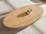 Modern Handcraft Drum Table Length 43.7 inch Ellipse Table for Living Room,Oval Small W2582P251207