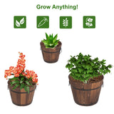 Outdoor Reinforced And Anticorrosive Wooden Pot Set Of Three 35284296