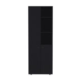 Konik 67-Inch High Storage Cabinet Kitchen Pantry With Three Doors and Three Exterior Shelves B200P173167