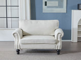 40.16 Inch Nailhead Trim Couches for Living Room, 22" Deep Seat Rolled Arm Sofa, Faux Leather Couch W2911P222675