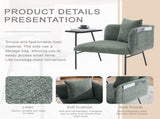 Leisure Chair, Lounge Relaxing Chair Small Table and Back Pillow, Modern Upholstered Chairs W395P453314