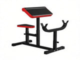 265 LBS Black Preacher Curl Bench, Adjustable Seated Arm Isolation Station for Barbell Dumbbell 72239292