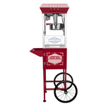 ZUN Popcorn Machine with Cart, 10 Oz Kettle Makes Up to 40 Cups Per Batch, 800 W Popcorn Maker w/2 T3173P266355