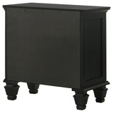 Black 3-drawer Nightstand with Pull Out Tray B062P145467