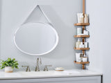 4-Shelf Tier Tension Corner Shower Plastic Organizer Caddy in Bronze 41249298