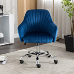 ZUN Accent chair Modern home office leisure chair with adjustable velvet height and adjustable casters W1521108570