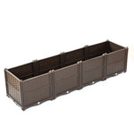 ZUN Rectangular Raised Garden Bed Kit Indoor Outdoor Plastic Planter Grow Box for Fresh Vegetables, 48381869