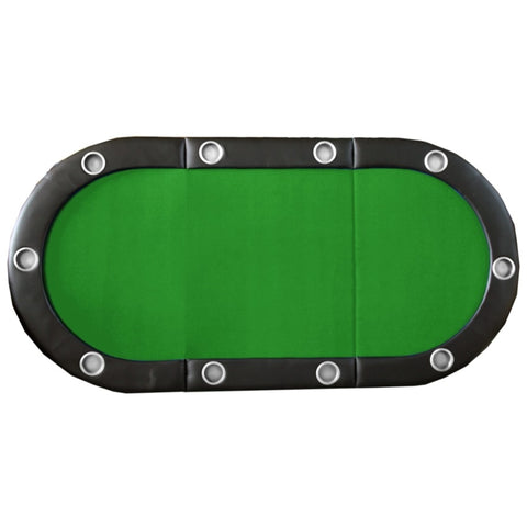 ZUN Folding Poker Table Top for 10 Players Tri-Fold Texas Holdem Blackjack Casino Game Tabletop Green W2748P223057