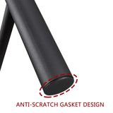 Queen Size Metal Canopy Bed Frame with Headboard and Footboard Black W84034157