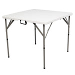 ZUN 34" Blow Molding Foldable Square Table 60289561
