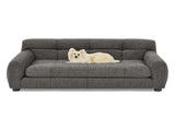 Soft and comfortable pet sofa with backrest and armrests, suitable modern rectangular pet sofas W487P266086