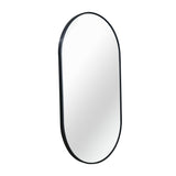 Black 20 x 28 Inch Metal Oval Mirror 70511394