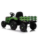 ZUN Ride on Tractor with Trailer,12V Battery Powered Electric Tractor Toy w/Remote Control,electric car W1396124970