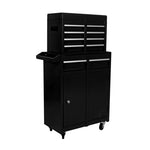 ZUN Detachable 5 Drawer Tool Chest with Bottom Cabinet and One Adjustable Shelf--Black 17932073