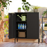 The metal storage locker, 40 inches high, comes with 2 doors and is suitable for homes, offices and T3421P312425