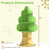 5-Tier Green Tree-Shaped Kids Bookshelf , 19894404