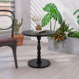 23'' Black Accent Round Table, Round Side Table, Small Table for Small Spaces, Modern Accent W2295P339118