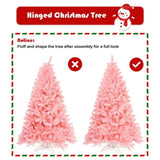 6ft Pink Christmas Tree - 1036 Flourishing Branch Tips for Dreamy Festive Ambiance 68375270