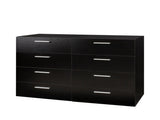 8 Drawer Double Dresser for Bedroom, Wide Storage Cabinet for Living Room Home Entryway, Black 98134933