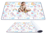 Waterproof Unicorn Print Baby Playpen Mat Roll-Up Portable Foam Mat for Indoor Outdoor Crawling & 66440538