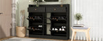 ZUN Modern Shoe Cabinet with 4 Flip Drawers, Multifunctional 2-Tier Shoe Storage Organizer with Drawers, 71629799