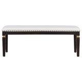 ZUN 52.3" Dining Bench, Tufted Indoor Kitchen Table, Bed Bench, Industrial Shoe Bench, Entryway WF318394AAD