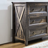 ZUN Farmhouse 6 Drawers Dresser for Bedroom, Wood Rustic Wide Chest of Drawers, Storage Dressers W2393P197404