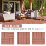 Plastic Interlocking Deck Tiles, 11.8"x11.8", Patio Flooring Outdoor Waterproof All W2882P204149
