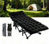 Black outdoor camping bed with mat and handbag, heavy-duty outdoor bed 33393894
