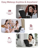 Travel Makeup Bag With Light Up Mirror, With 2X3X Magnifying Mirror And Adjustable Partitions, 34641313