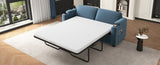 72.8" Corduroy Sleeper Sofa Loveseat Sofa with Full Size Mattress, USB Ports, Cup Holders, N719P208880C